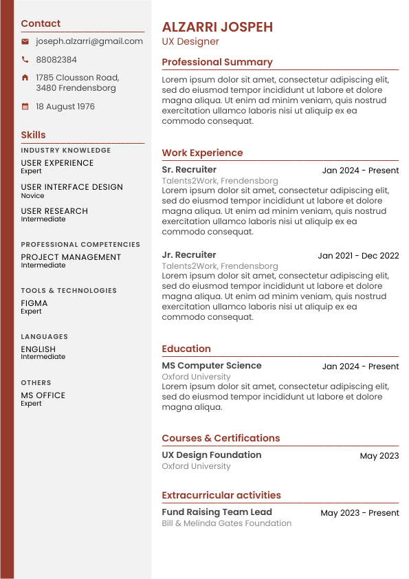 CV Template 5