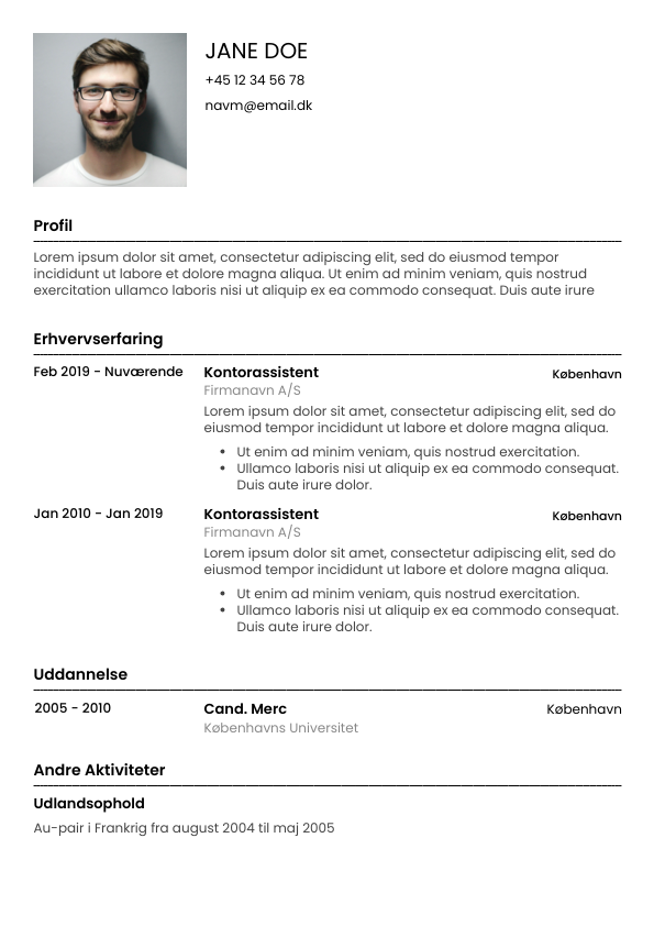 CV Template 1